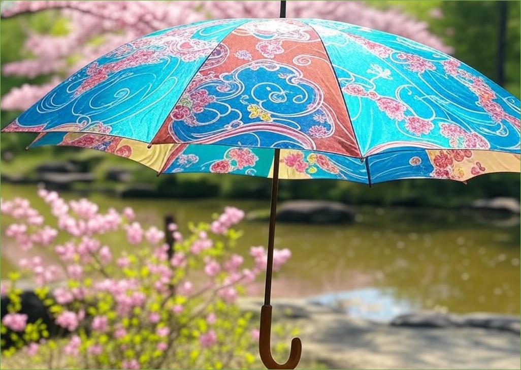 해파리우산 일본감성 여름우산 장우산 - 이미지 1